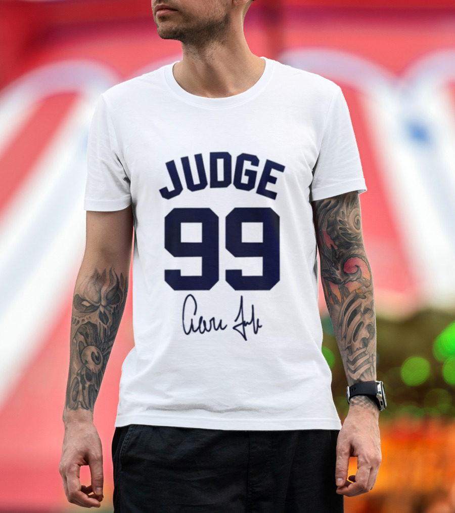 New York Yankees Judge 99 Aaron Judge Signature 2026 Welcome Back T-Shirt