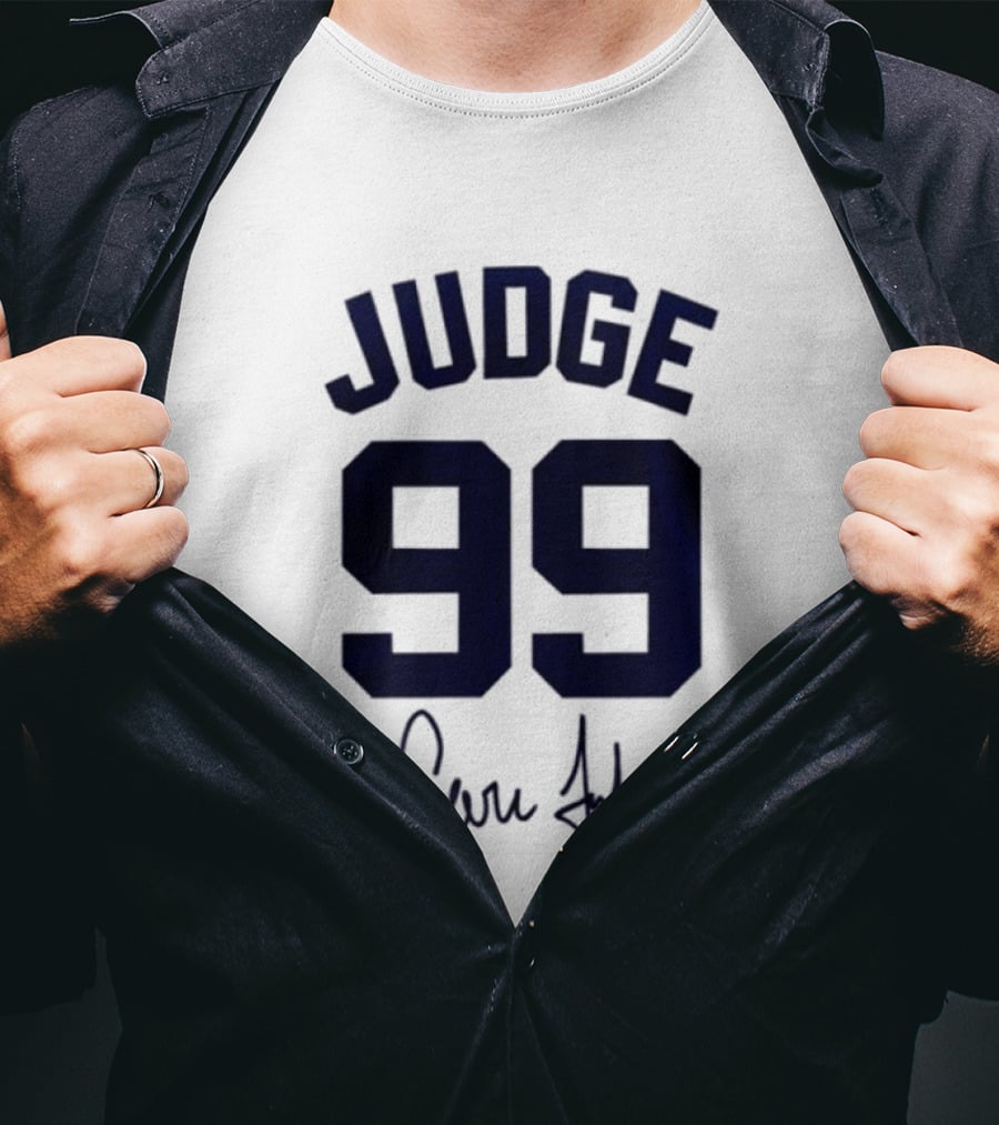 New York Yankees Judge 99 Aaron Judge Signature 2026 Welcome Back T-Shirt