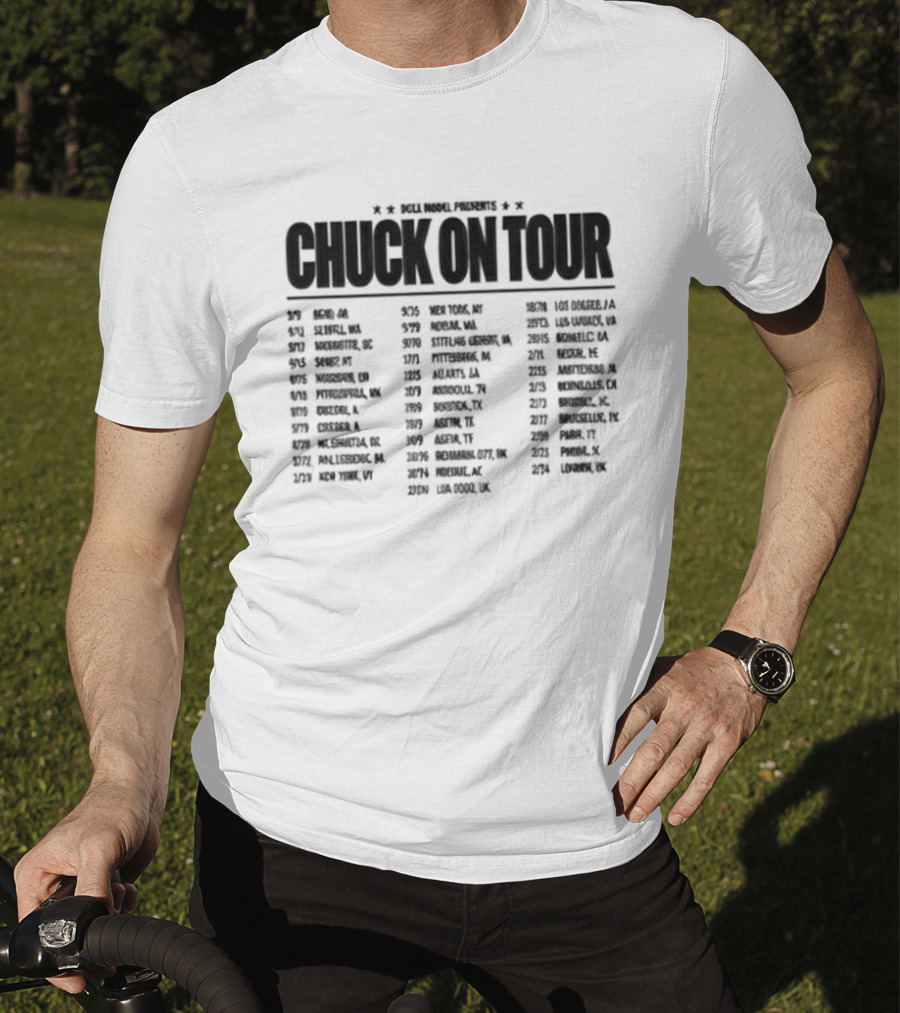 Role Model Presents Chuck On Tour 2026 Timely Party Dates And Cities List T-Shirt