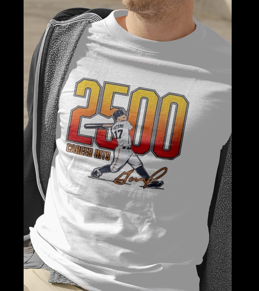 Shohei Ohtani 2500 Career Hits 17 Baseball Player Signature T-Shirt