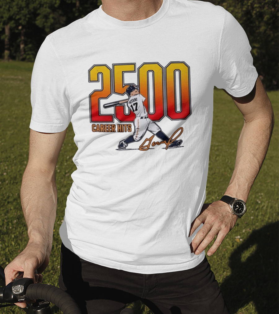 Shohei Ohtani 2500 Career Hits 17 Baseball Player Signature T-Shirt