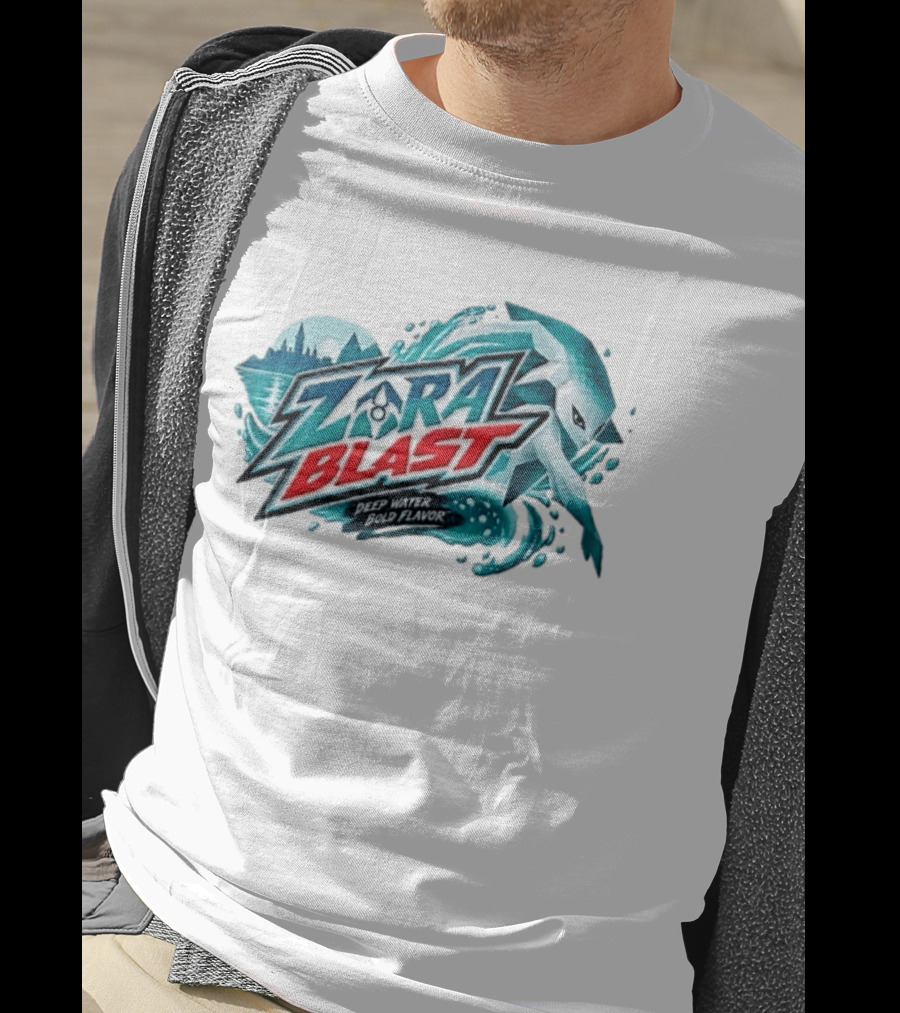 Zora Link The Legend Of Zelda Zora Blast Deep Water Flavor T-Shirt