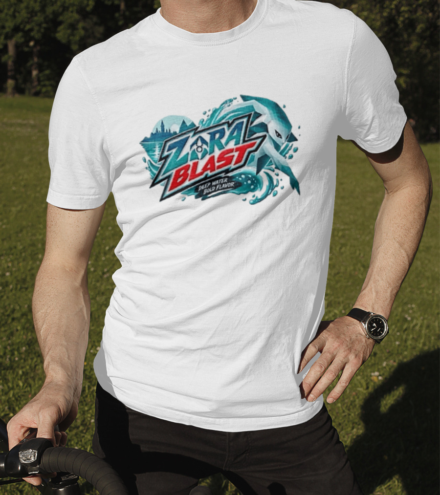 Zora Link The Legend Of Zelda Zora Blast Deep Water Flavor T-Shirt