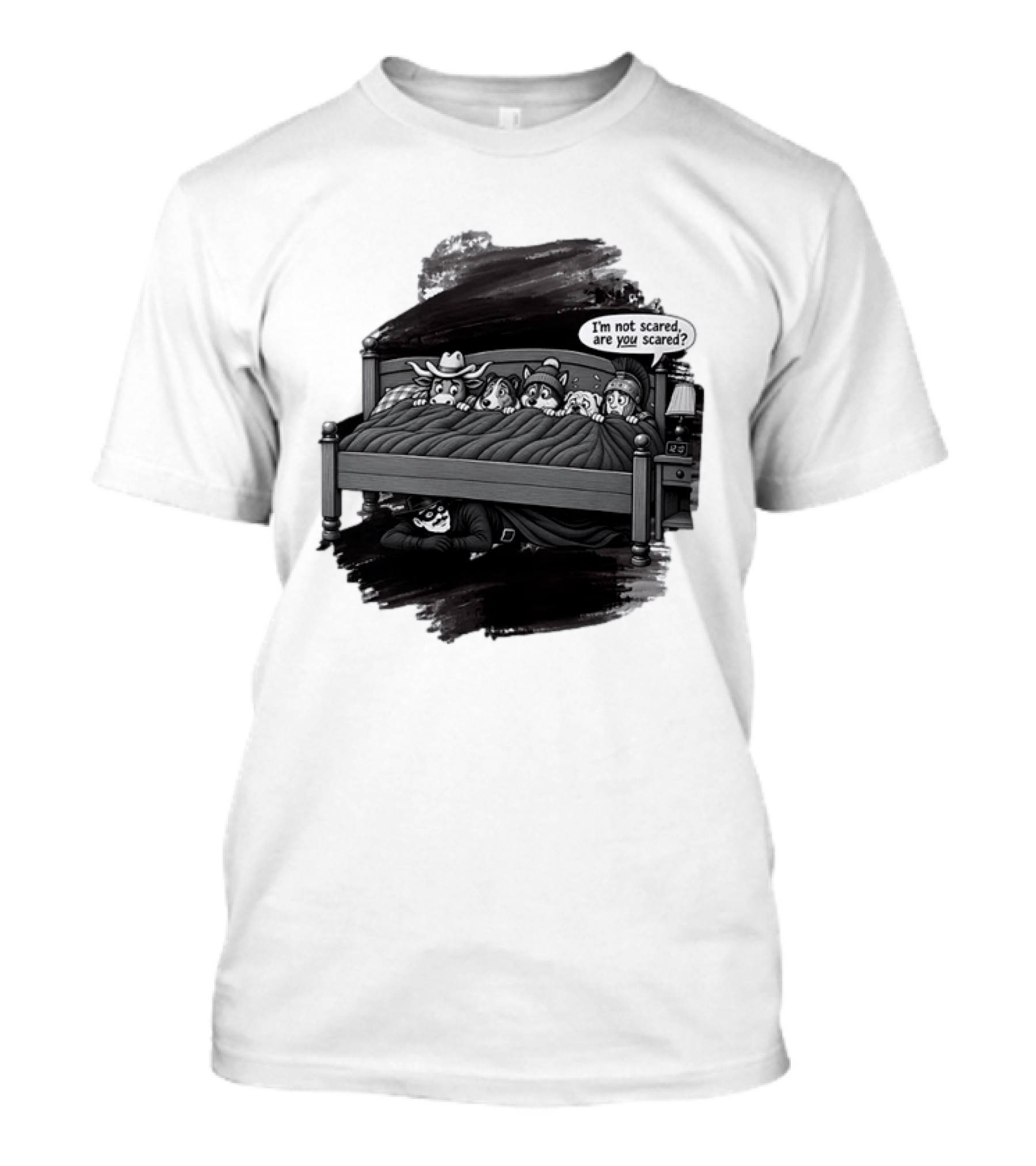 Zorro Under The Bed With I’m Not Scared Are You Scared T-Shirt