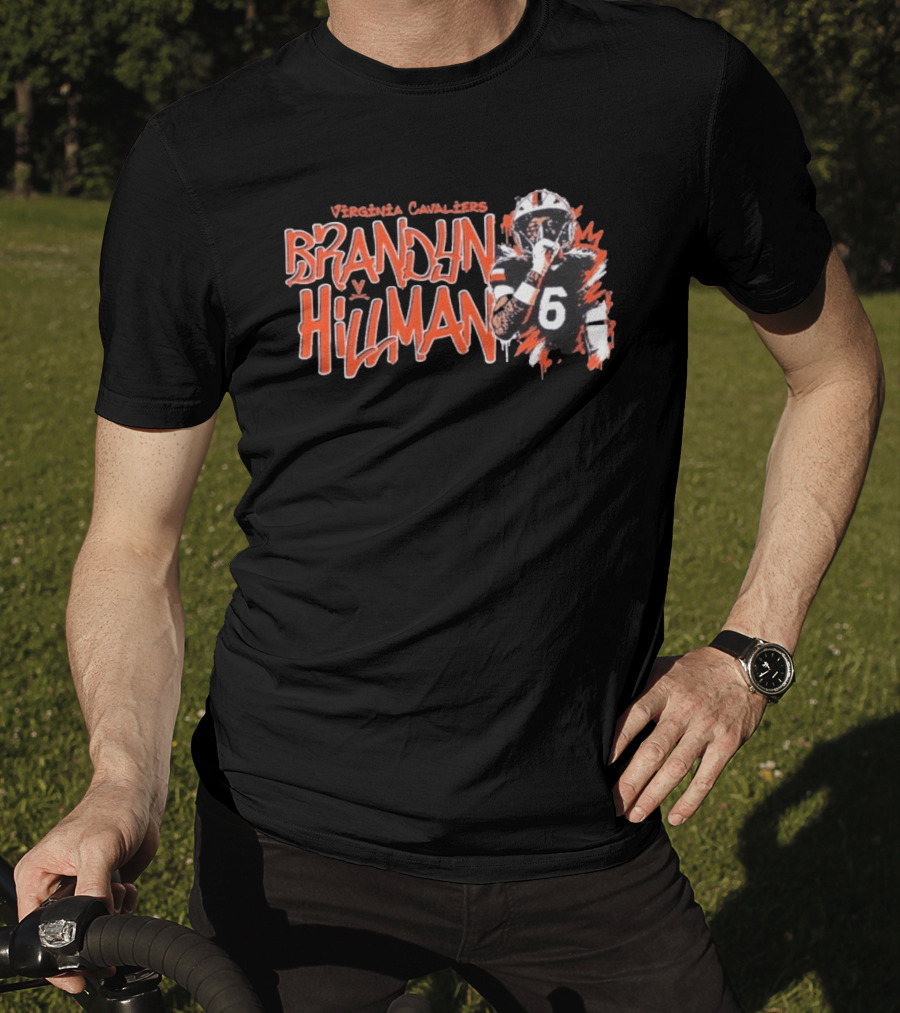 Virginia Cavaliers Brandyn Hillman Football Player Number 6 T-Shirt