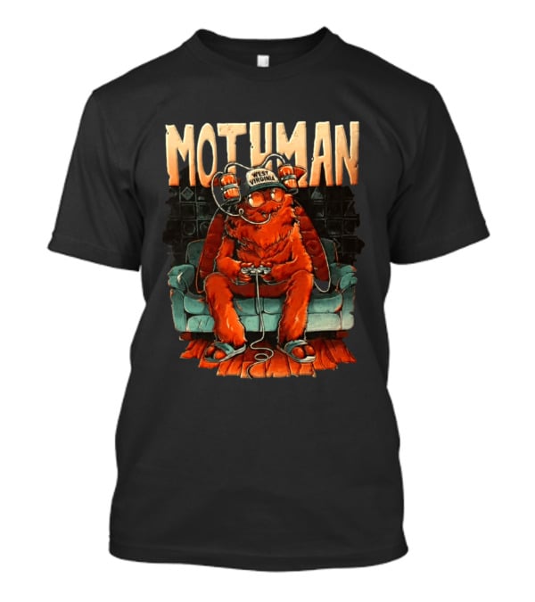 Mothman West Virginia Gaming Cryptid Legend On Couch T-Shirt