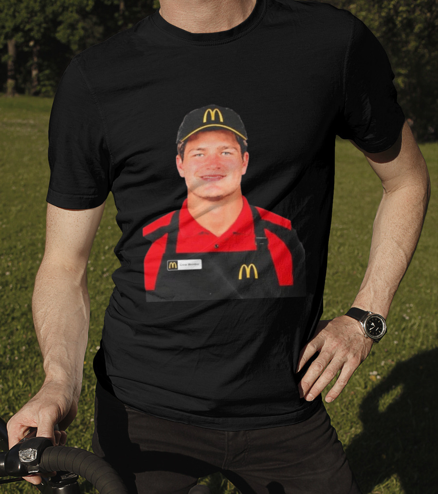 Drake Maye McDonald's Crew Member Uniform New England Patriots T-Shirt