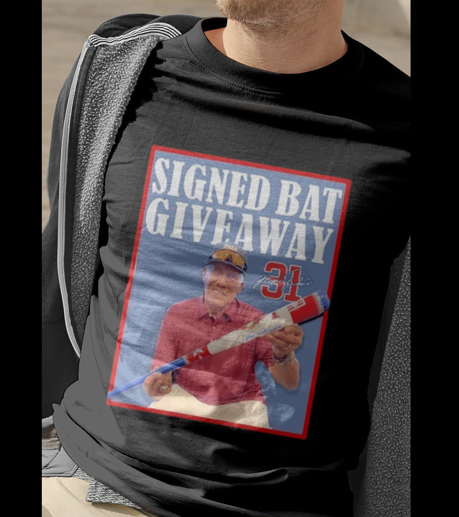 Ferguson Jenkins Signed Bat Giveaway 31 Autograph Event T-Shirt