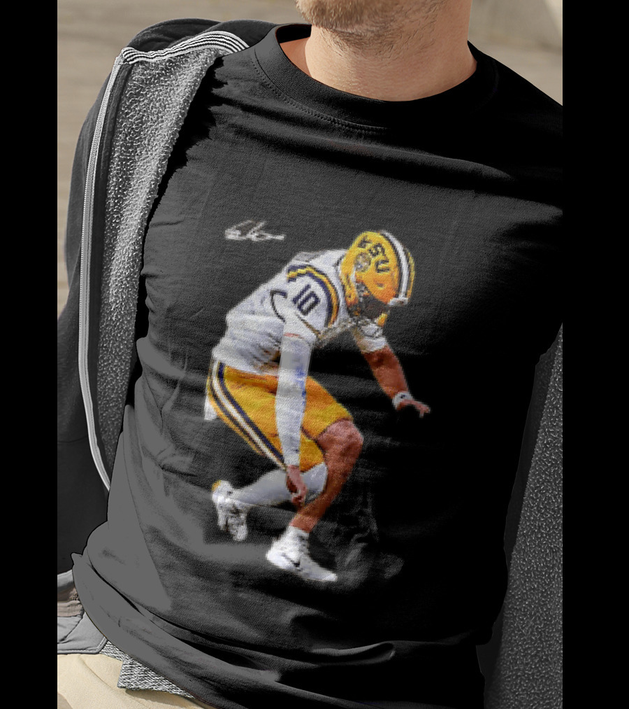 Garrett Nussmeier LSU Tigers Football Quarterback Action Play T-Shirt