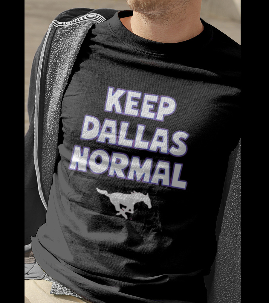 Keep Dallas Normal SMU Mustangs Running Horse T-Shirt