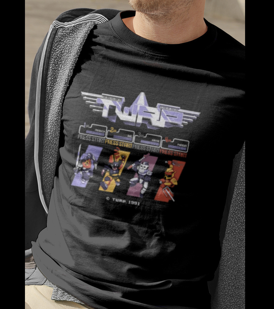 TWRP TMNT Redux 8 Bit Heroes Retro 1984 Super Transformation T-Shirt