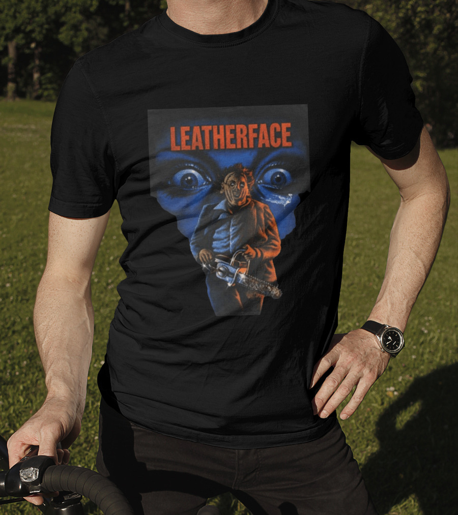 Vantetees Store Leatherface V2 Horror Icon Chainsaw T-Shirt