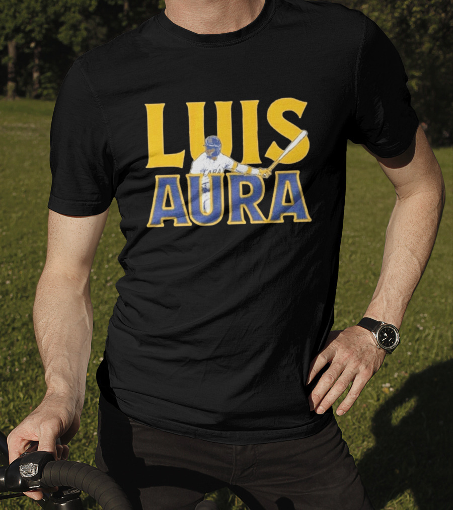 Luis Aura Luis Lara Milwaukee Brewers Player Sporting Bat T-Shirt