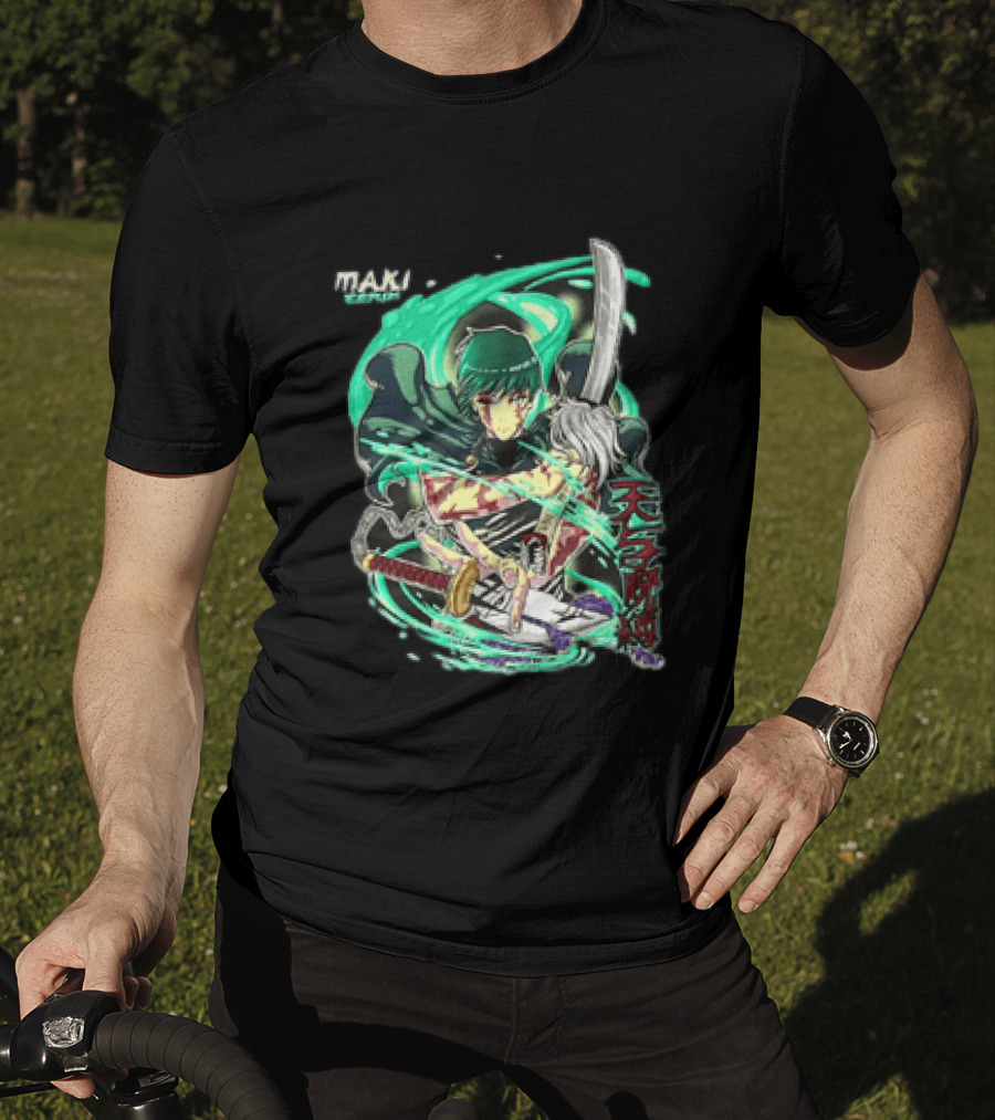 Maki Zenin Jujutsu Kaisen Tenyo Jubaku Heaven's Restriction Anime Sword T-Shirt