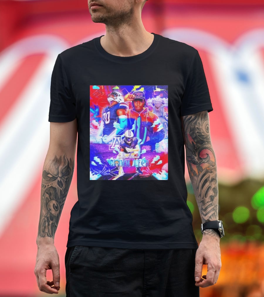 Mason Joshua Committed To Arizona Wildcats Football 2023 Featuring Wildcats Logo And Football Player T-Shirt