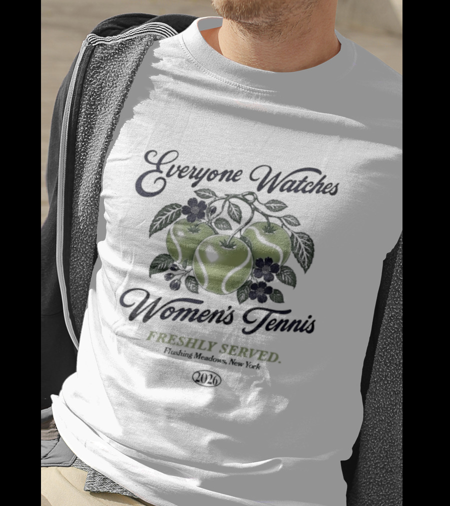 Everyone Es Women's Tennis Freshly Served Flushing Meadows New York T-Shirt