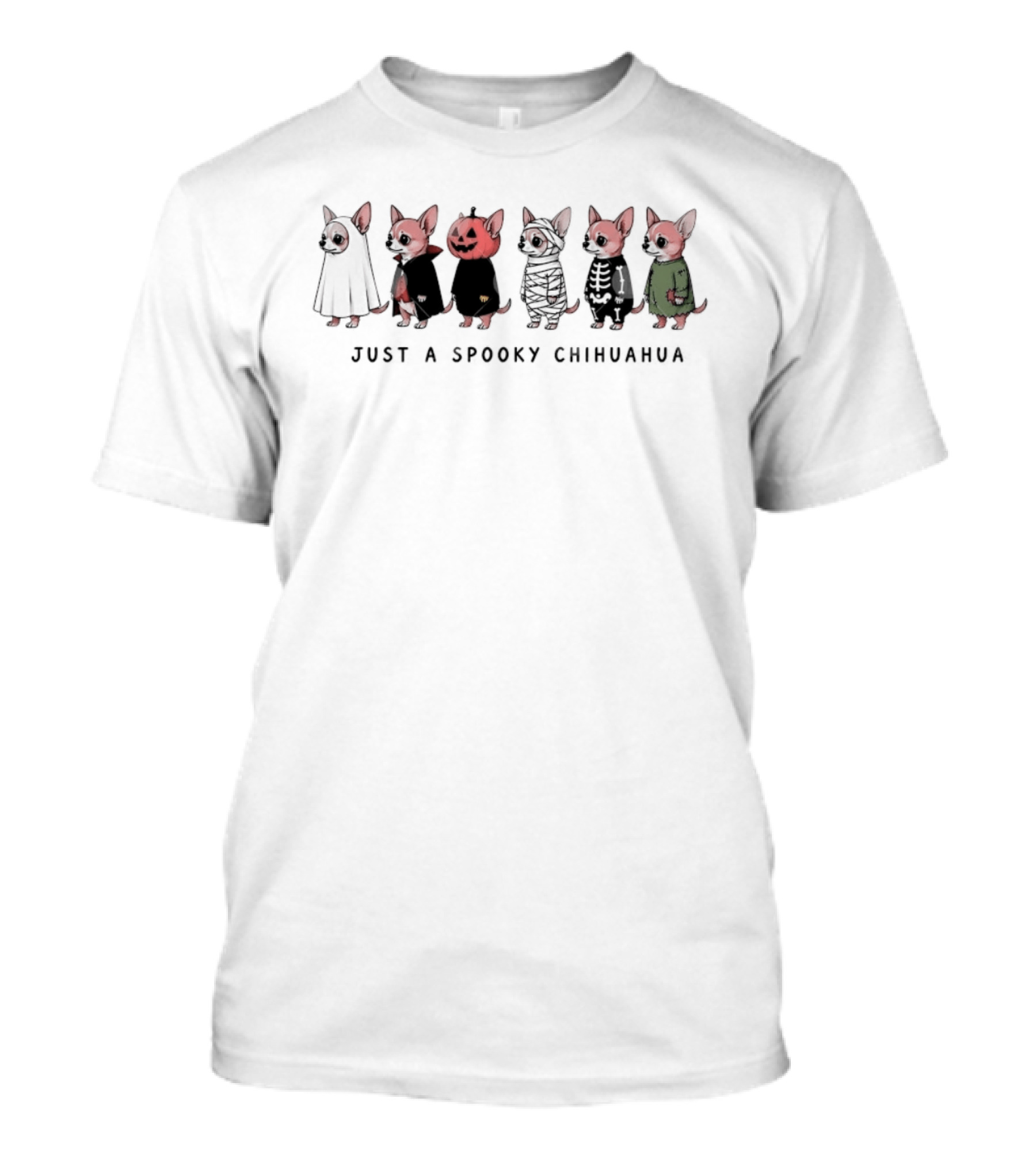 Just A Spooky Chihuahua Halloween Costume Lineup T-Shirt
