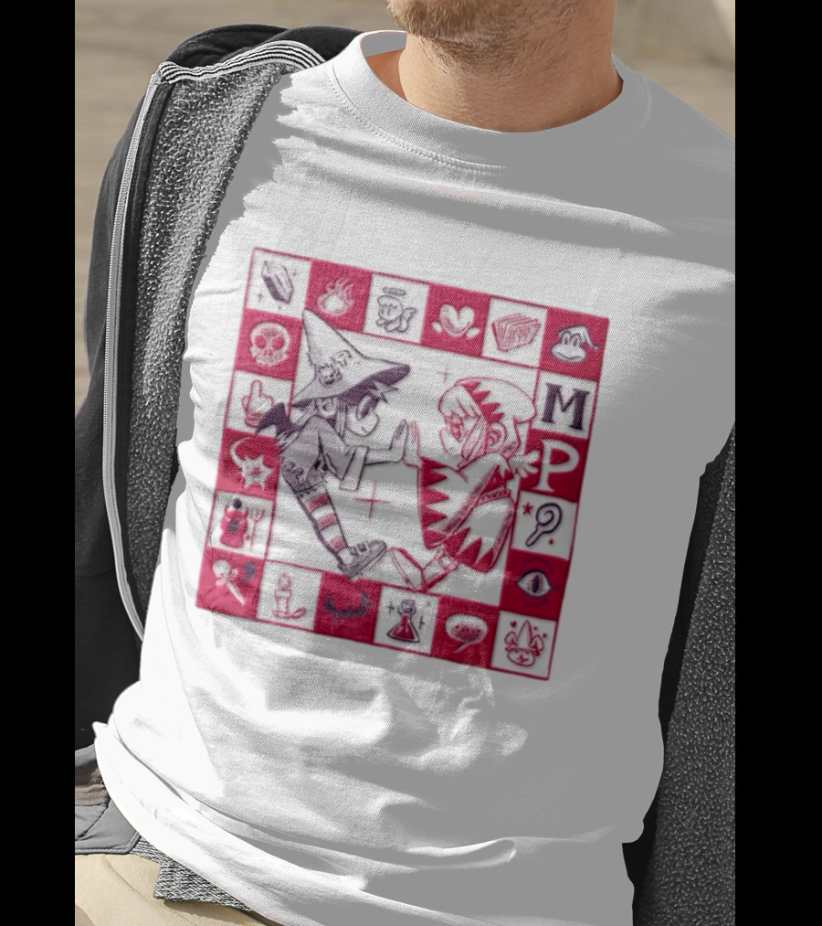 MP Witch And Angel Character Duo Board Game Square T-Shirt