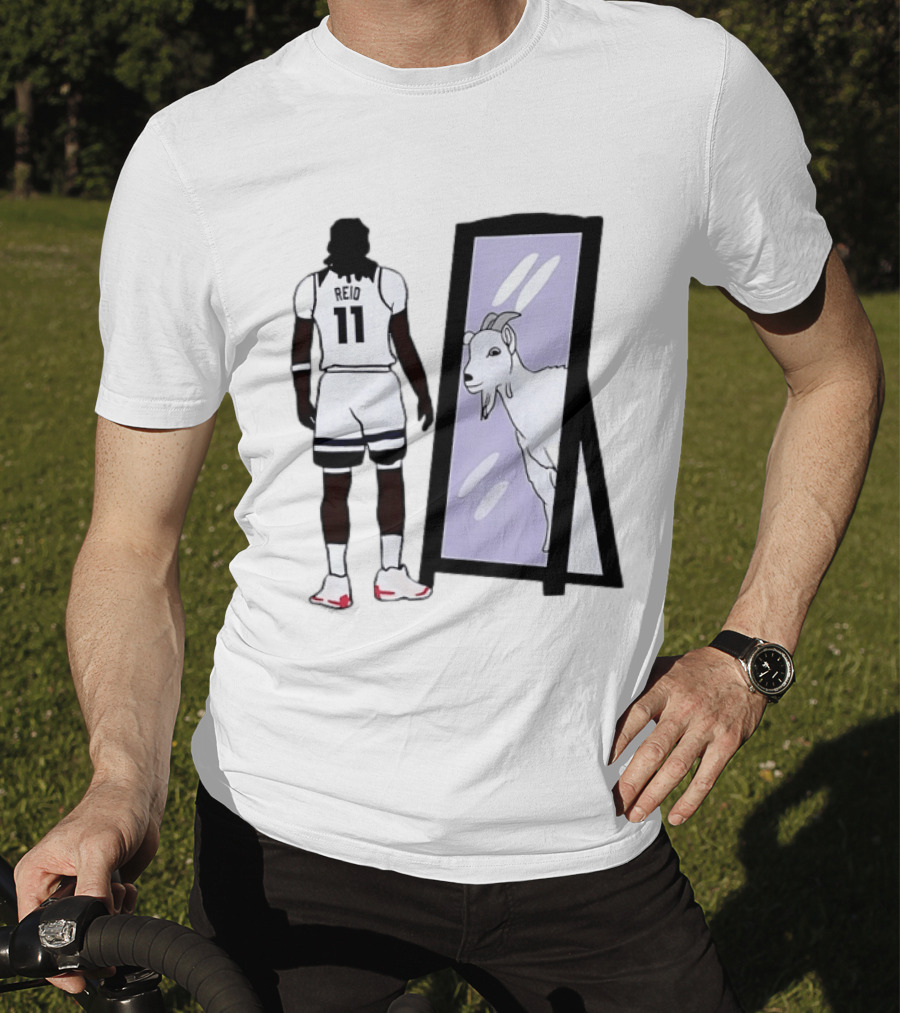 Naz Reid 11 Minnesota Timberwolves Looking Into Mirror Goat T-Shirt