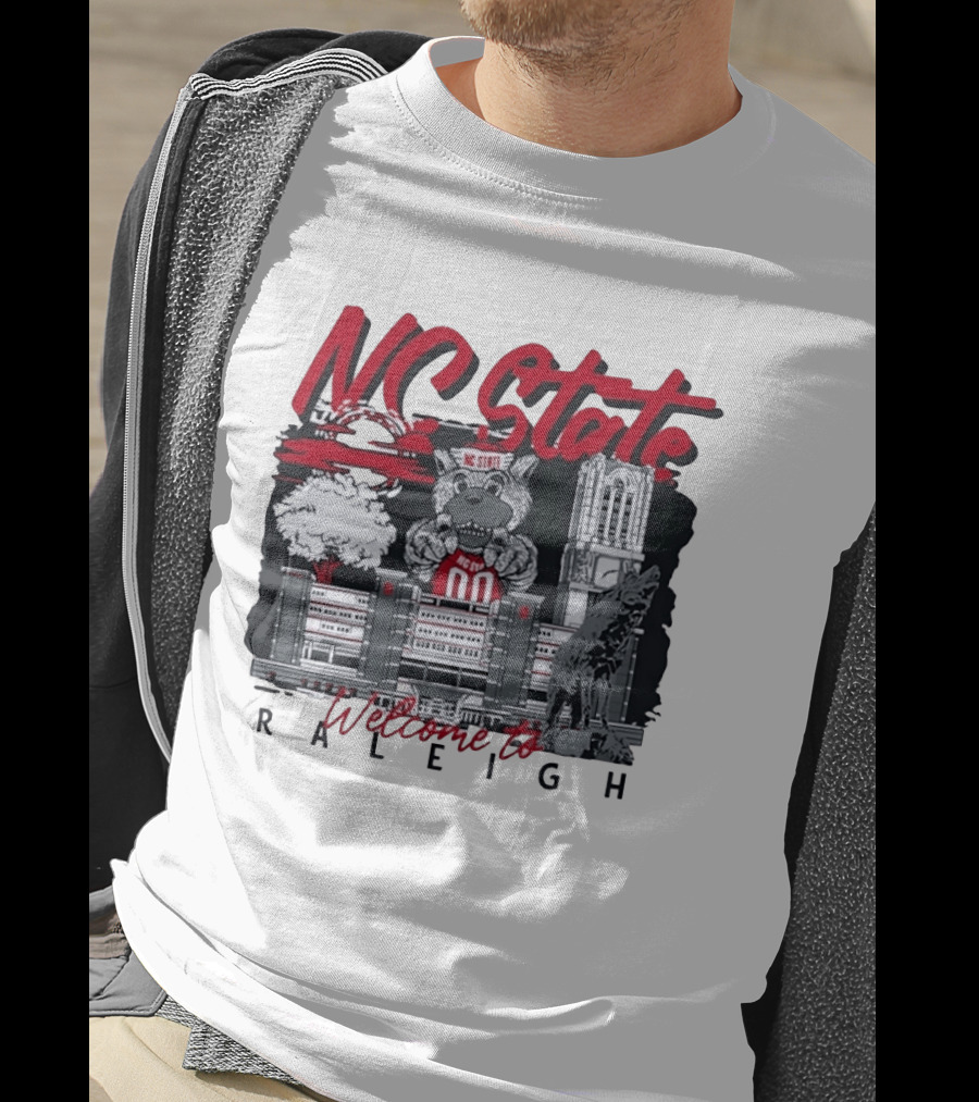 NC State Wolfpack Welcome To Raleigh Rooftop Skyline Sports Fan Gear T-Shirt