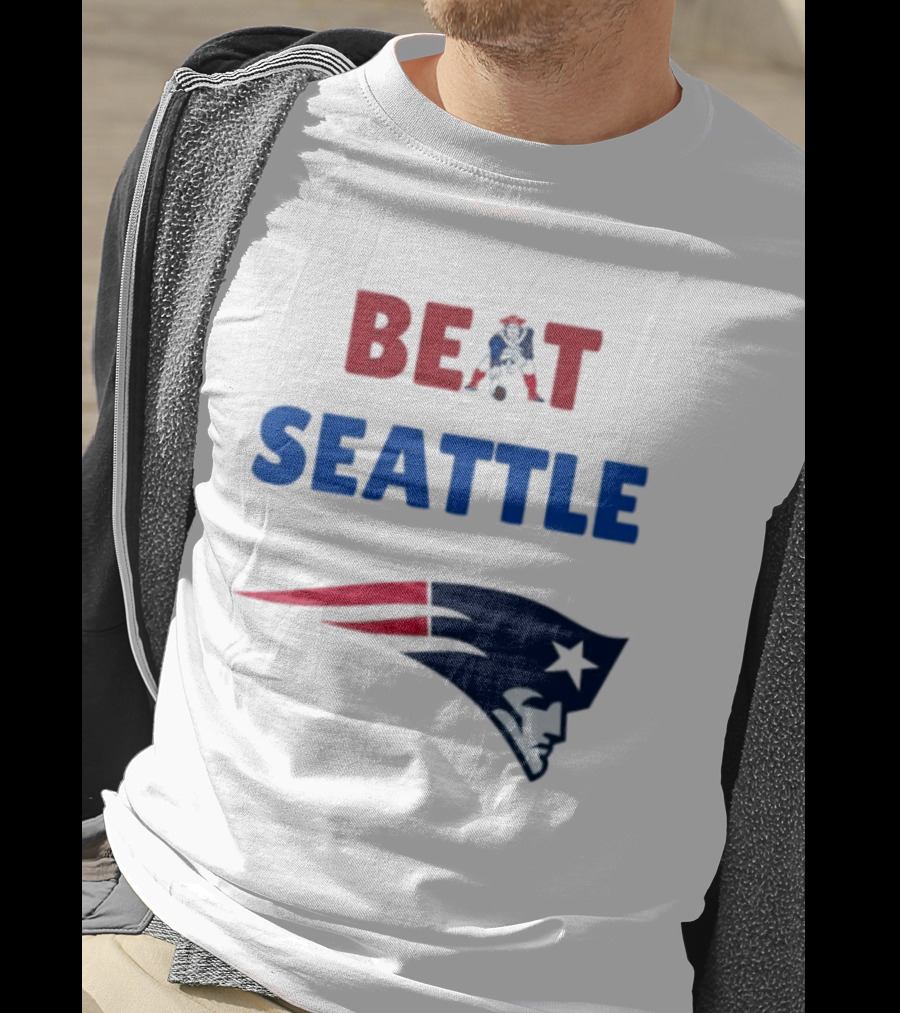 Beat Seattle New England Patriots Football Fan Gear T-Shirt