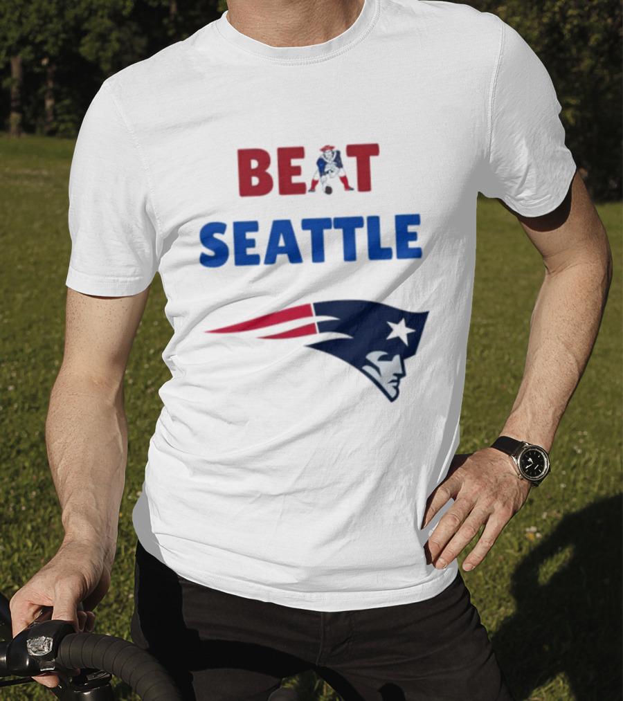 Beat Seattle New England Patriots Football Fan Gear T-Shirt