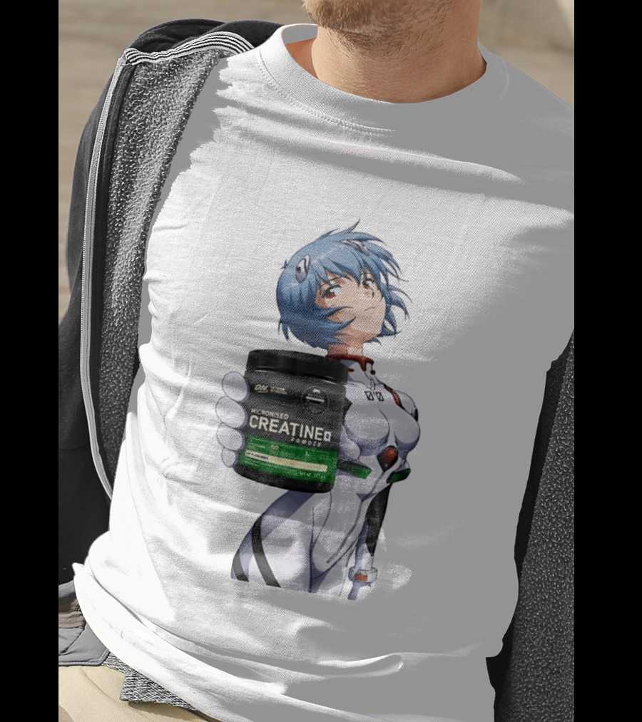 Rei Ayanami With Optimum Nutrition Creatine Supplement T-Shirt