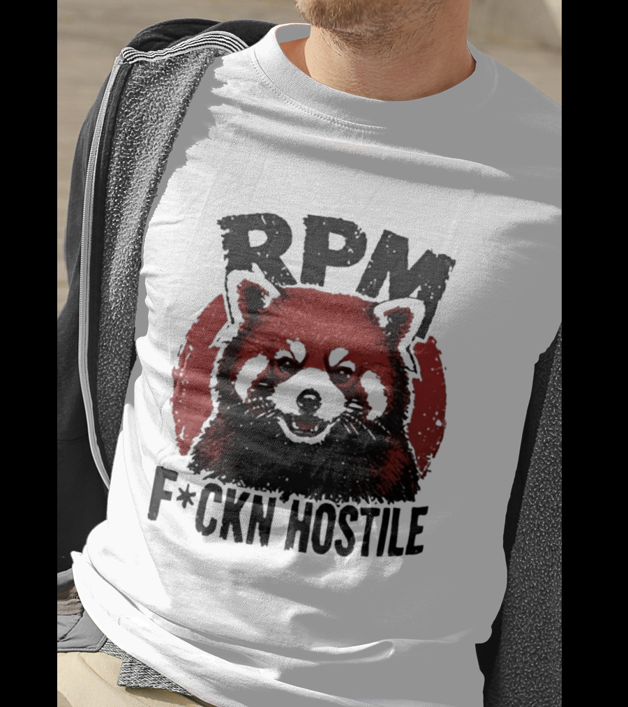 RPM Fckn Hostile Red Panda Fierce Cartoon T-Shirt