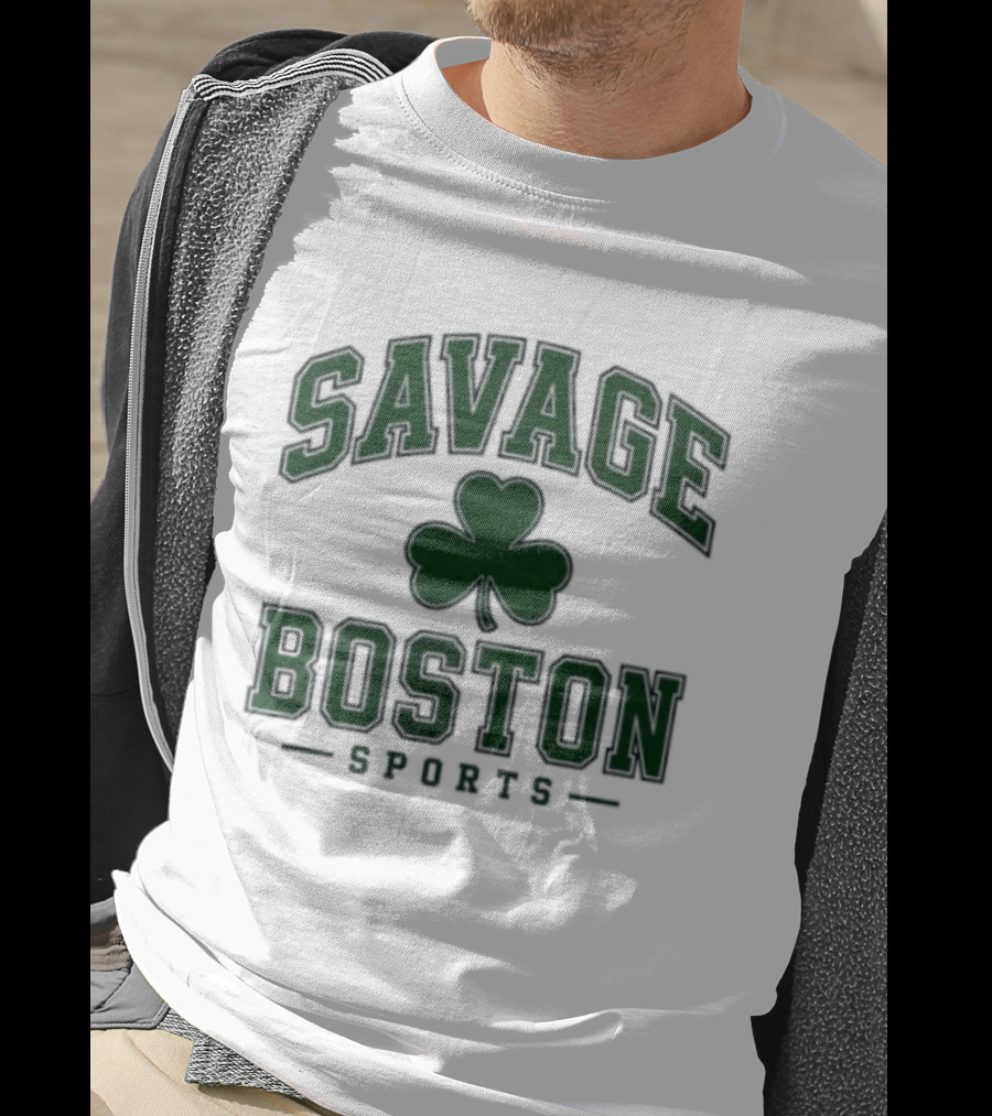 Savage Boston Sports Shamrock Bold Green T-Shirt