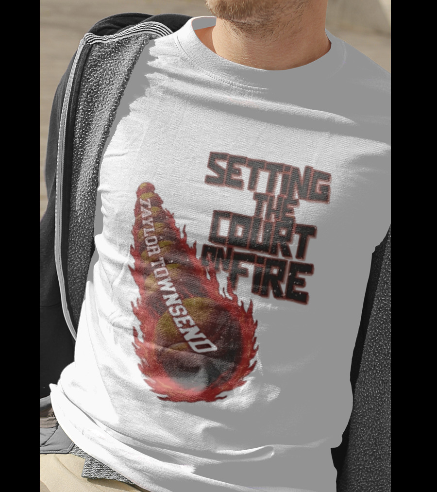 Taylor Townsend Setting The Court On Fire Tennis Flameball T-Shirt