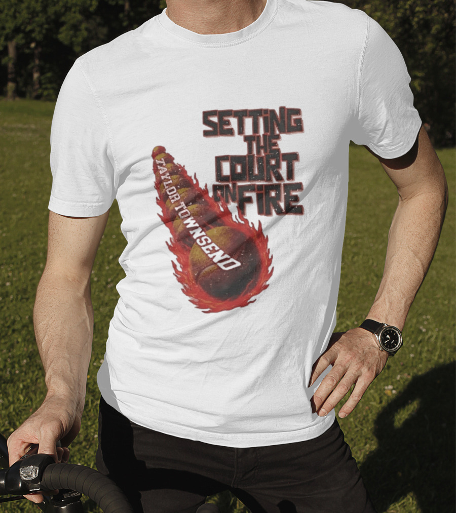 Taylor Townsend Setting The Court On Fire Tennis Flameball T-Shirt