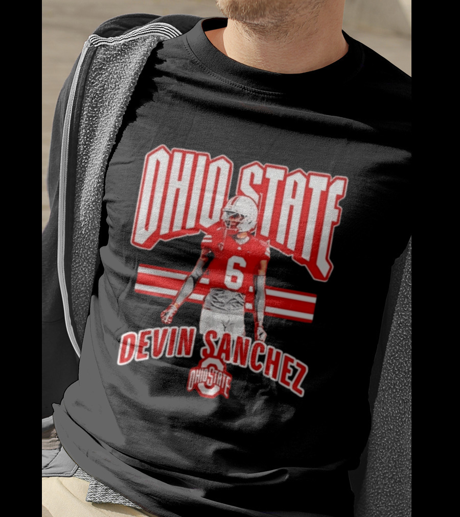 Ohio State Buckeyes Devin Sanchez Number 6 Fan T-Shirt