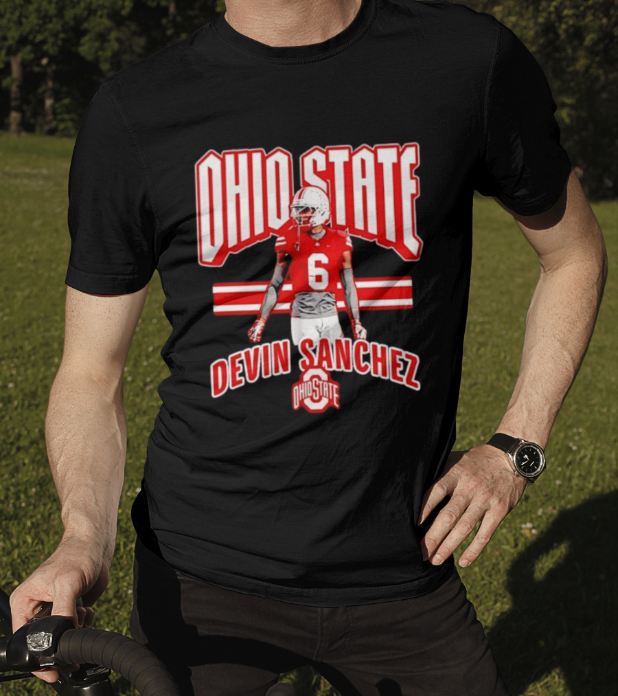 Ohio State Buckeyes Devin Sanchez Number 6 Fan T-Shirt
