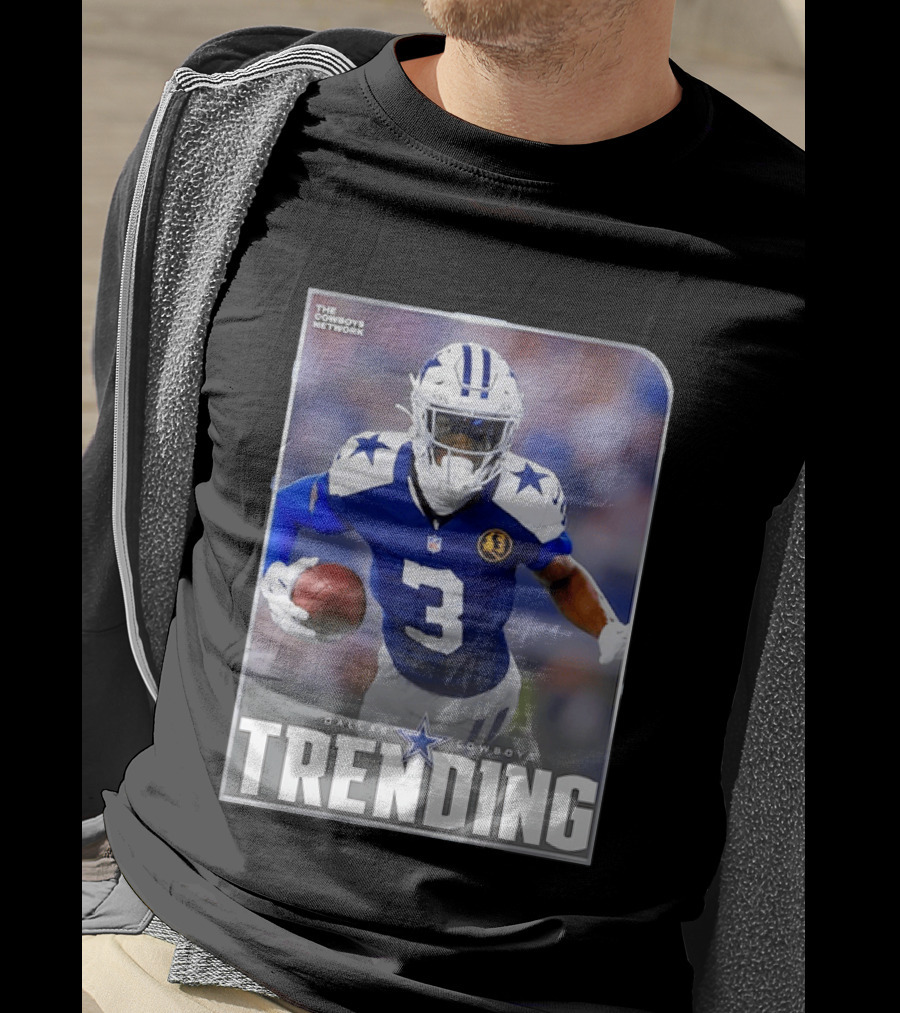 Dallas Cowboys Network Trending Number 3 Player Football T-Shirt