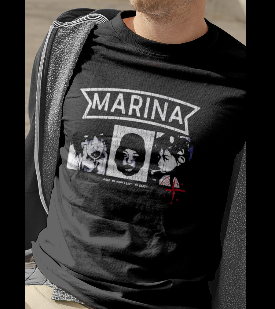 Marina Ash To Ash Dust To Dust Stone Island Distressed T-Shirt