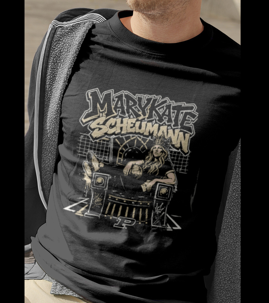 Marykate Scheumann Thrones Purdue Boilermakers P Thrones Chair T-Shirt