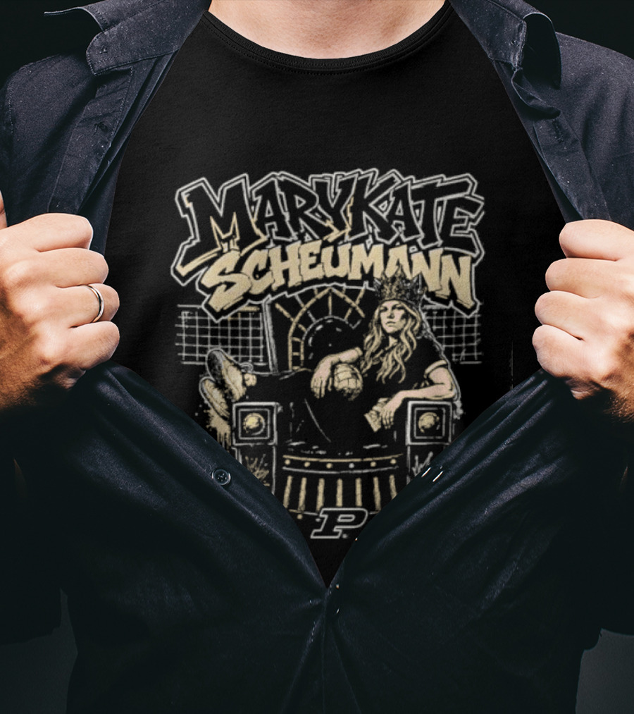 Marykate Scheumann Thrones Purdue Boilermakers P Thrones Chair T-Shirt