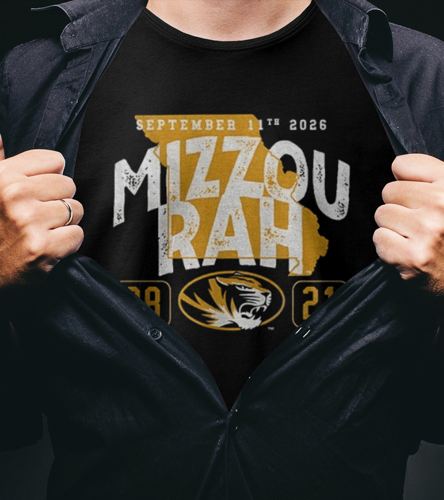 Missouri Tigers 38 Vs Kansas Jayhawks 21 Mizzou Rah September 11th 2026 T-Shirt