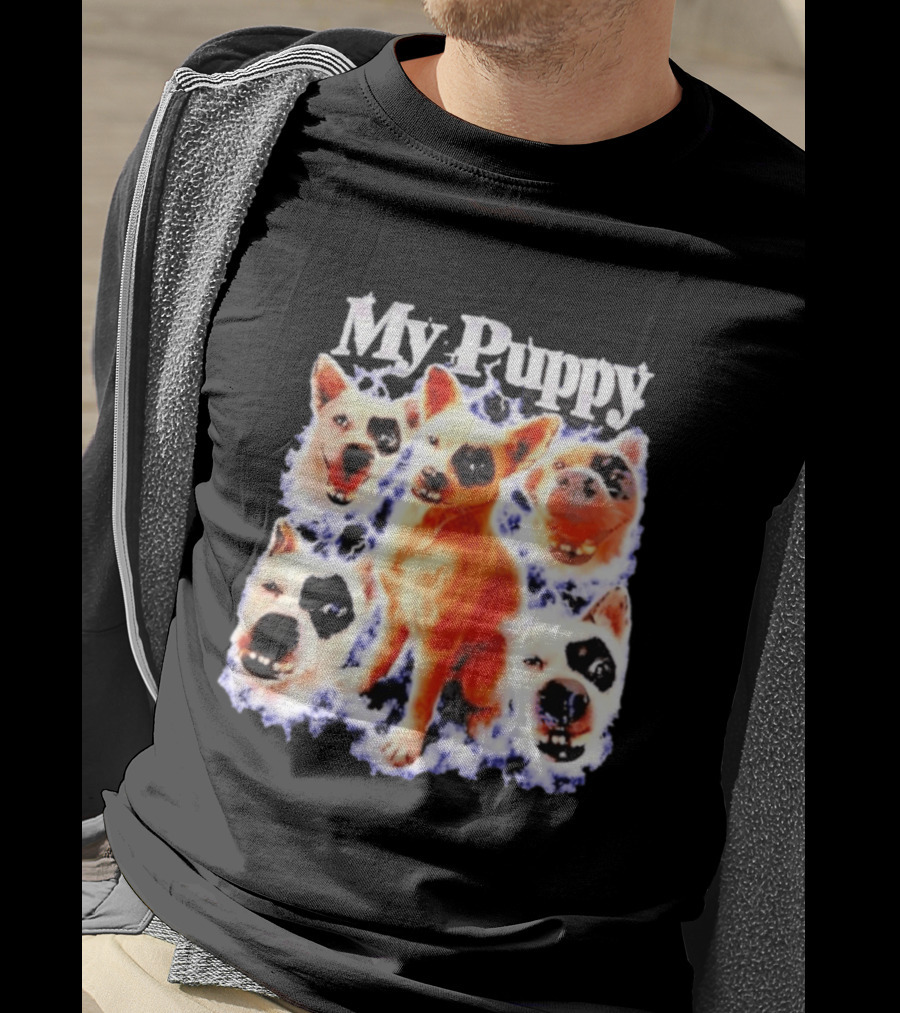 My Puppy Australian Cattle Dog Blue Heeler Faces T-Shirt