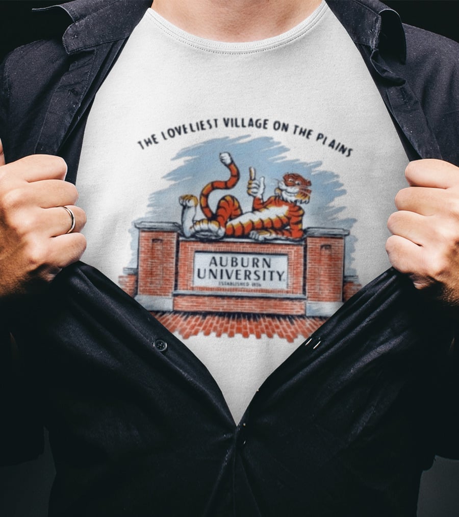 Auburn University Established 1856 The Loveliest Village On The Plains Tiger T-Shirt