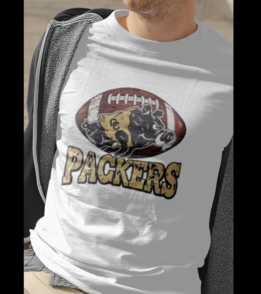 Colquitt County Packers Vintage Style Cartoon Boar Football T-Shirt
