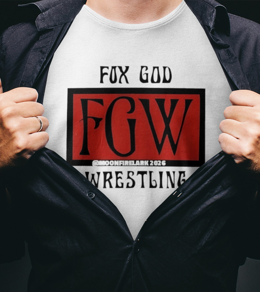 Fox God FGW Wrestling Moonfirelark 2025 Red T-Shirt