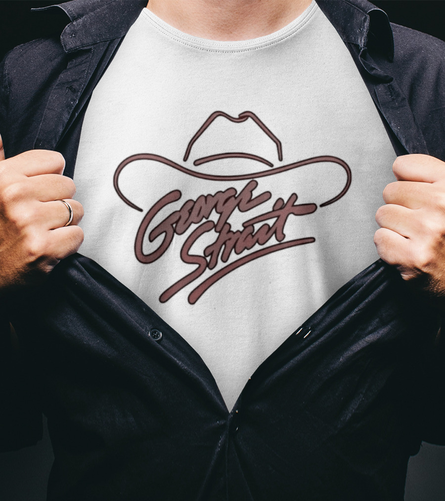 George Strait Cowboy Hat Country Music Iconic Signature T-Shirt