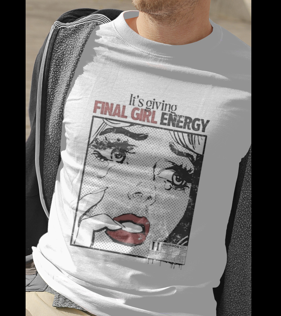 It's Giving Final Girl Energy Horror Slasher Comic T-Shirt