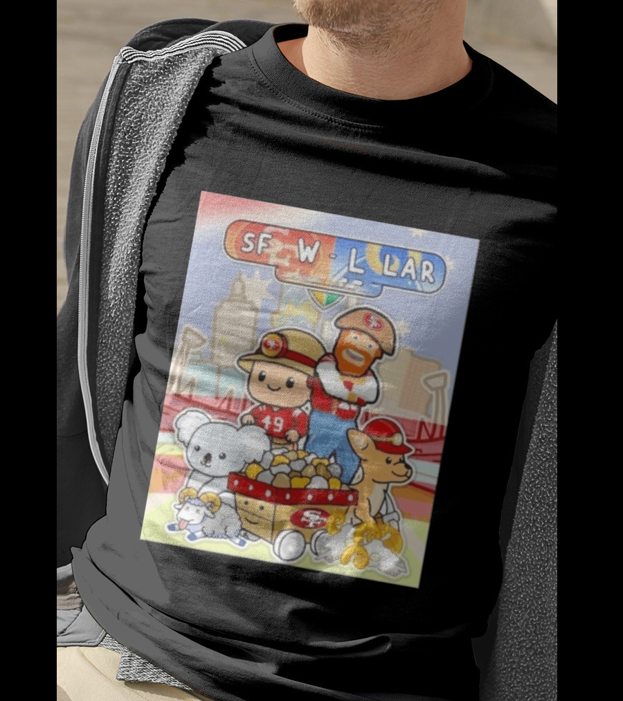 San Francisco 49ers Dig Up A Win SF W L LAR Australia T-Shirt