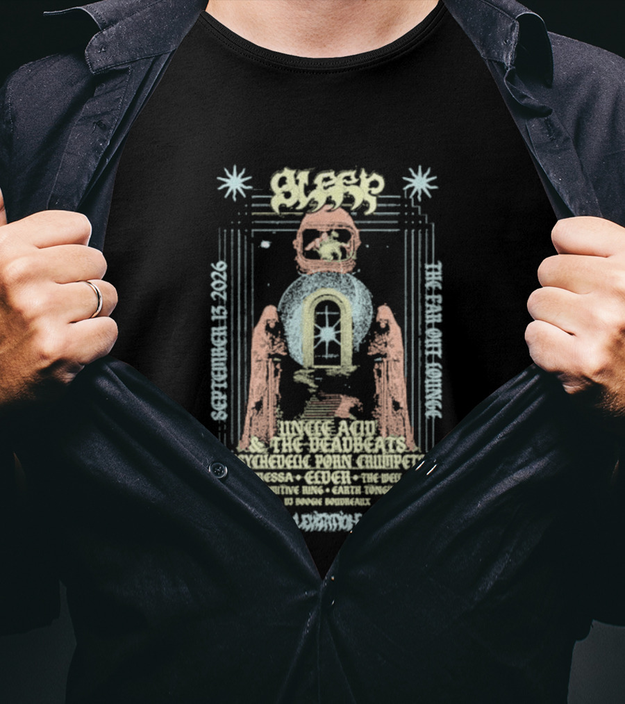 Sleep Levitation Festival 2026 Austin Texas September 13 Archway Skull T-Shirt