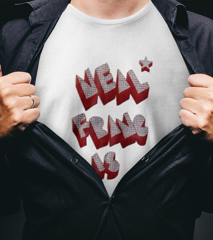 Neal Francis Is Checkerboard Red Block Letters With Stars T-Shirt