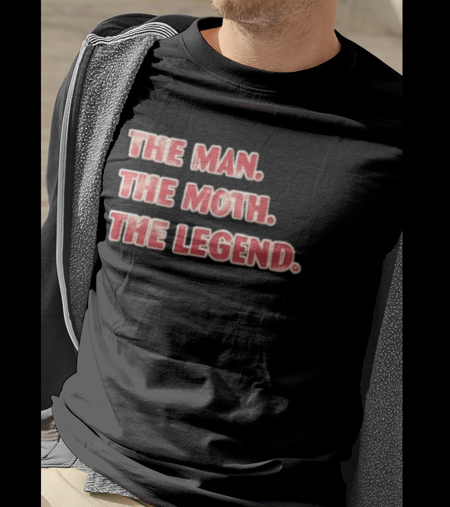 The Man The Moth The Legend Red White T-Shirt