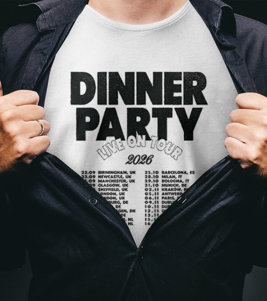 Niall Horan Dinner Party Live On Tour 2024 Dates Schedule T-Shirt