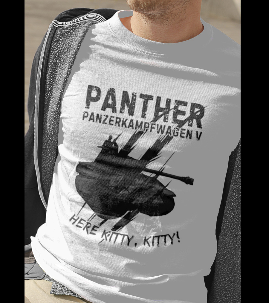 Panther Panzerkampfwagen V Here Kitty Kitty T-Shirt